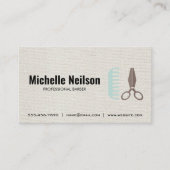 Barbershop Scheren | Stylist Business Card Visitenkarte (Vorderseite)