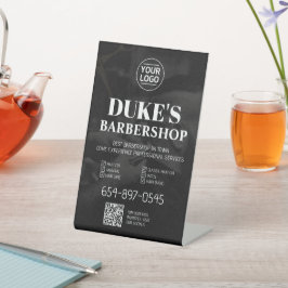 Barbershop Services Custom Pedestal-Zeichen Sockelschild