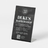Barbershop Services Custom Pedestal-Zeichen Sockelschild (Vorderseite)