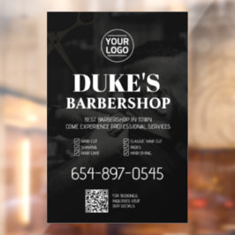 Barbershop Services Custom Walk in Window Cloning Fensteraufkleber