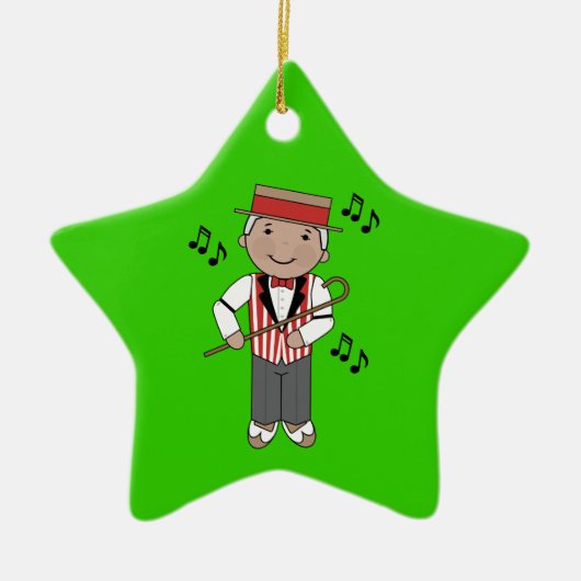Barbershop Singer Music Christmas Ornament Gift (Vorne)