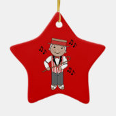 Barbershop Singer Music Christmas Ornament Gift (Hinten)