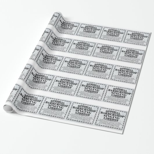 Barbershop Singlizenz Geschenkpapier (Ungerollt)