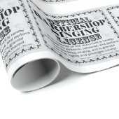 Barbershop Singlizenz Geschenkpapier (Rolleneckpunkt)