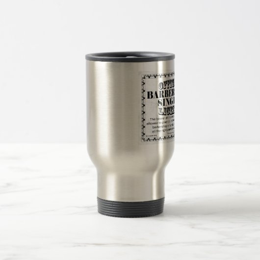Barbershop Singlizenz Reisebecher (Mittel)