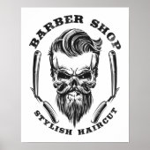 Barbershop Skull Poster (Vorne)