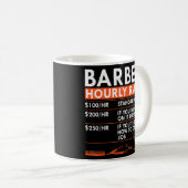 Barbershop-Stundensatz Friseur-Kutter Arbeit Ra Kaffeetasse (VorderseiteRechts)