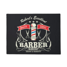 Barbershop Stylist Barber Eingang Gray Door Mat