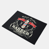 Barbershop Stylist Barber Eingang Gray Door Mat Fußmatte (Schrägansicht)