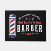 Barbershop Stylist Barber Monogram Door Mat Fußmatte (Vorderseite)