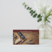 Barbershop Supply Foto Scissor Razor Visitenkarte (Stehend Vorderseite)