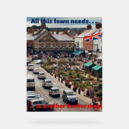 Barbershop Town Acrylschild