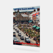 Barbershop Town Acrylschild (Winkel)