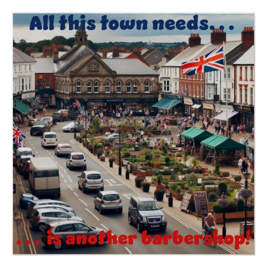 Barbershop Town Poster (Vorderseite)