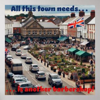 Barbershop Town Poster
