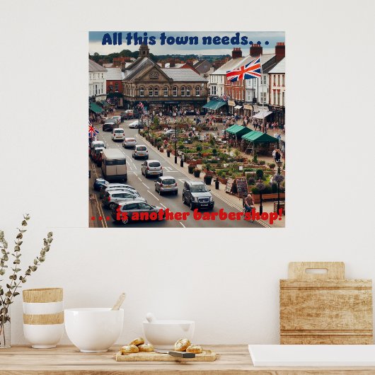 Barbershop Town Poster (Küche)