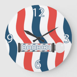 Barbershop-Uhr - individuell einstellbar Große Wanduhr