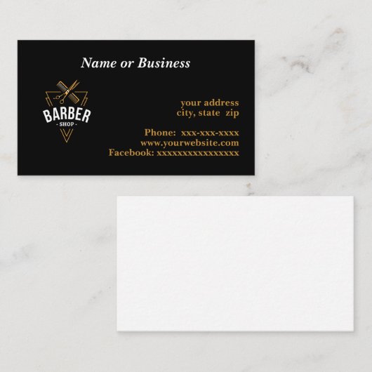 Barbershop Visitenkarte (Vorne/Hinten)