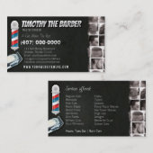 Barbershop Visitenkarte Barber Pol, Clippers (Vorne/Hinten)