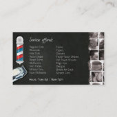 Barbershop Visitenkarte Barber Pol, Clippers (Rückseite)