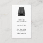 Barbershop-Vorsitzender | Schneidwerkzeuge Visitenkarte (Rückseite)