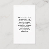 Barbershop-Vorsitzender Visitenkarte (Rückseite)