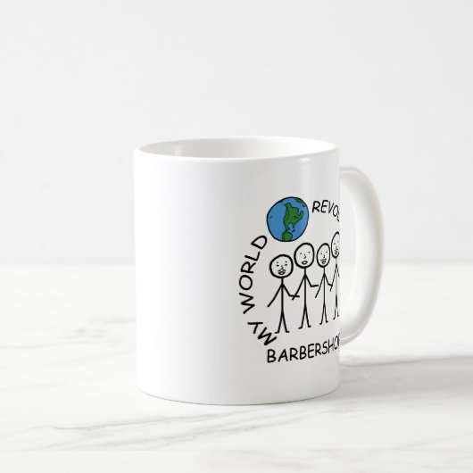Barbershop - Weltumdrehungen Kaffeetasse (VorderseiteRechts)