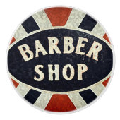 Barbershop-Zeichen 4 Keramikknauf (Vorderseite)