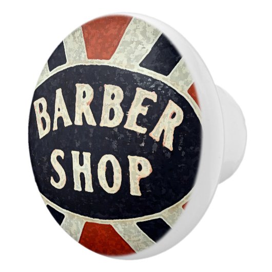Barbershop-Zeichen 4 Keramikknauf (Rechts)