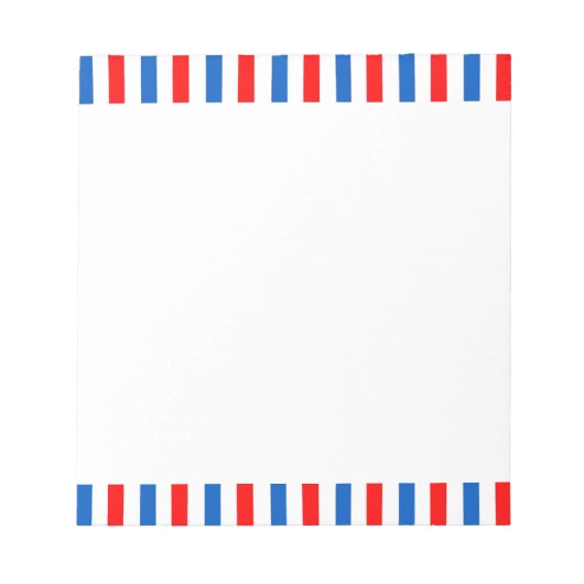 Barberstreifen Notizblock (Vorderseite)