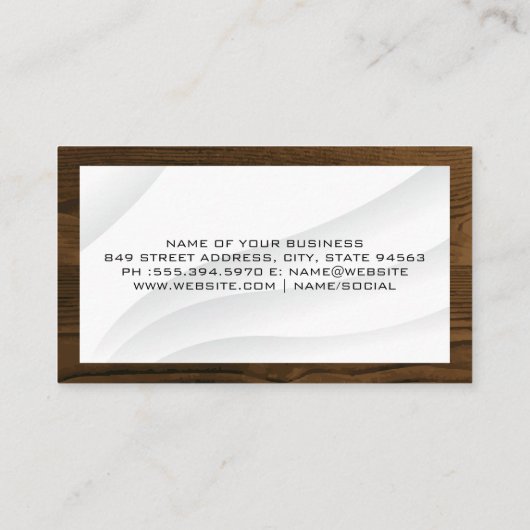 Barbertools Holzschneidemaschine Visitenkarte (Rückseite)