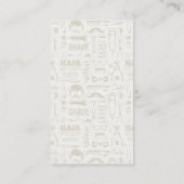 Barbertools und Symbolmuster Visitenkarte (Rückseite)