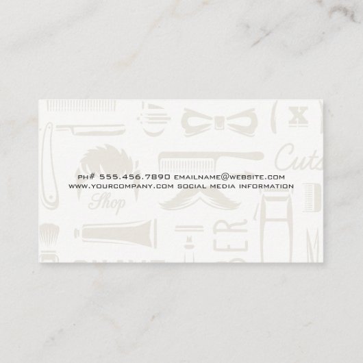 Barberwerkzeuge | Haarpflege Visitenkarte (Rückseite)