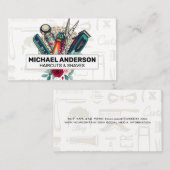 Barberwerkzeuge | Haarpflege Visitenkarte (Vorne/Hinten)