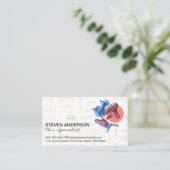 Barberwerkzeuge | Haarspezialist | STYLIST Visitenkarte (Stehend Vorderseite)