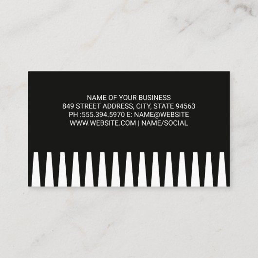 Barberwerkzeuge | Hintergrund Visitenkarte (Rückseite)