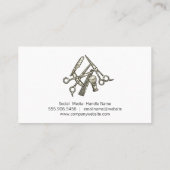 Barberwerkzeuge | Qr Code Visitenkarte (Rückseite)