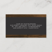 Barberwerkzeuge | Wood Business Card Visitenkarte (Rückseite)