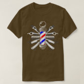 Barberx27s Pole Barber Friseur Haar Stylist de T-Shirt (Design vorne)