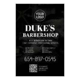 Barbeshop Services Custom Glossy Poster
