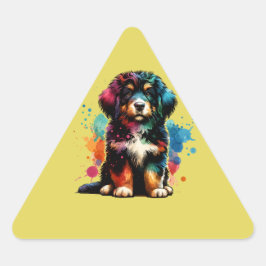 Barbet Dog Dreieckiger Aufkleber