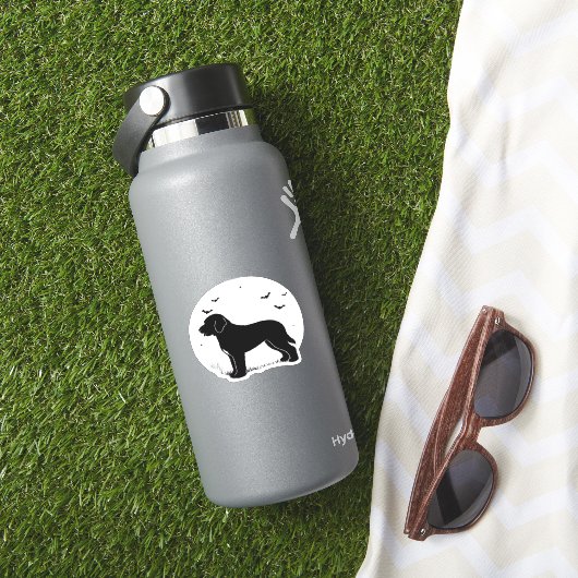 Barbet Dog � Halloween Mond Silhouette Oversified Aufkleber (HydroFlask Insitu)