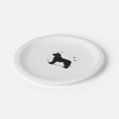 Barbet Dog � Halloween Mond Silhouette Oversified Pappteller (Schrägansicht)