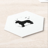 Barbet Dog � Halloween Mond Silhouette Oversified Untersetzer (angewinkelt)