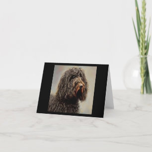 Barbet - Dog Portrait Karte