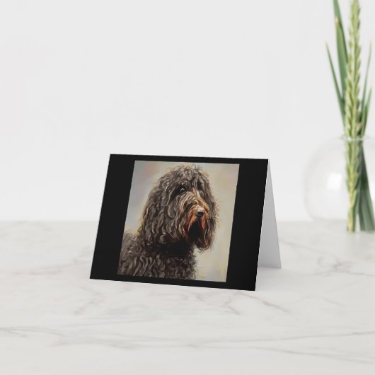 Barbet - Dog Portrait Karte (Vorderseite)