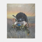 Barbet, französischer Wasserdog Fleecedecke (Vorderseite)