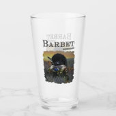 Barbet, französischer Wasserdog Glas (Vorderseite)