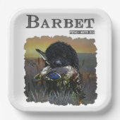 Barbet, französischer Wasserdog Pappteller (Vorderseite)