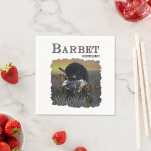 Barbet, französischer Wasserdog Serviette